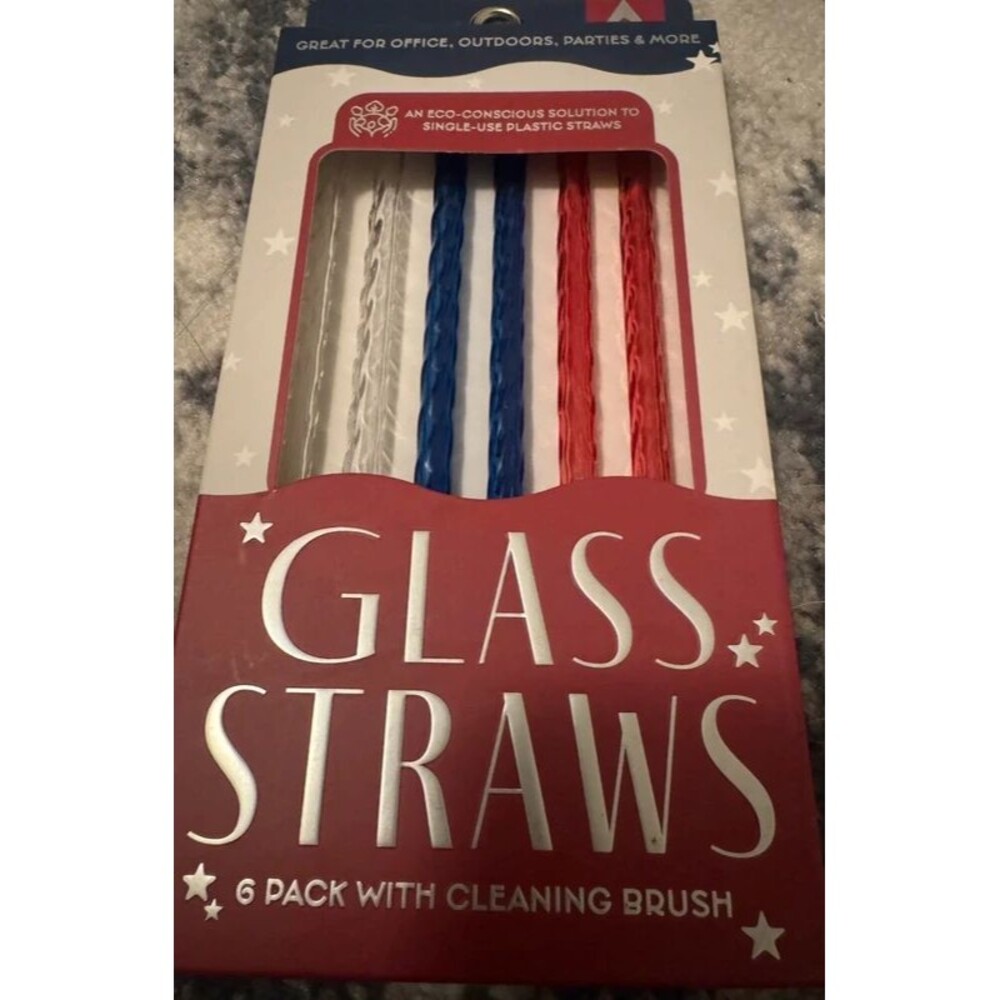 Reusable Glass Straws - 6 ct